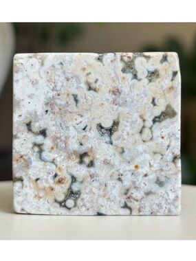 Druzy Ocean Jasper Square Small Crystal Gemstone Slab